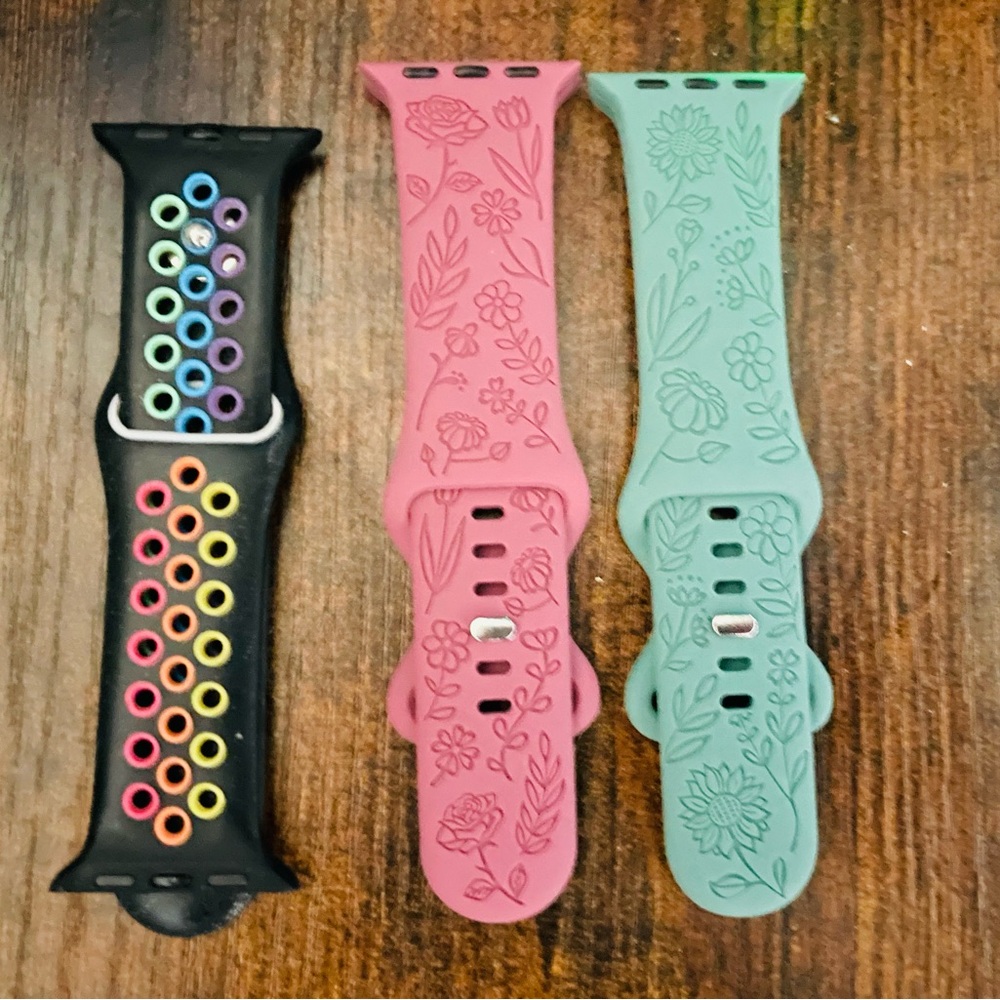 Floral and Rainbow Apple Watch Bands